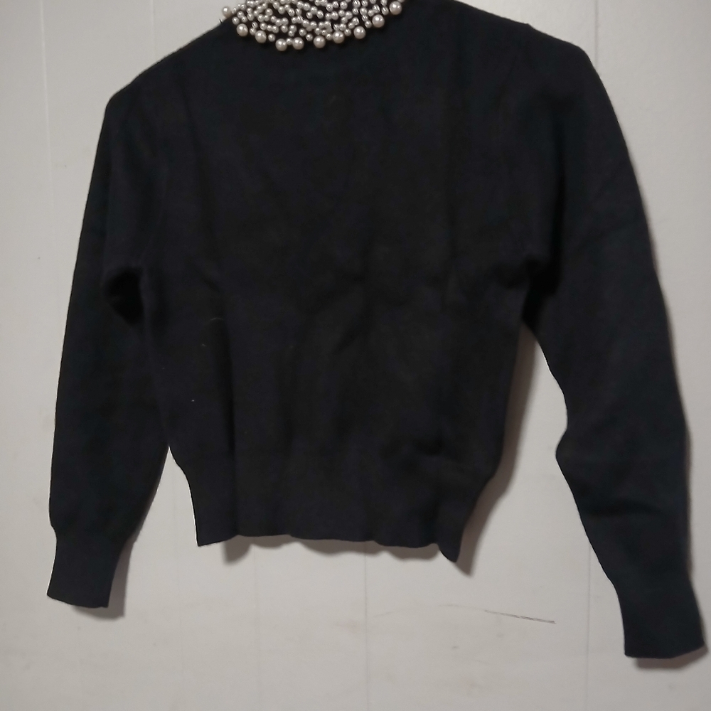 River island ladies black sweater. Size 8 petite. Sequins around neck. - Picture 8 of 15